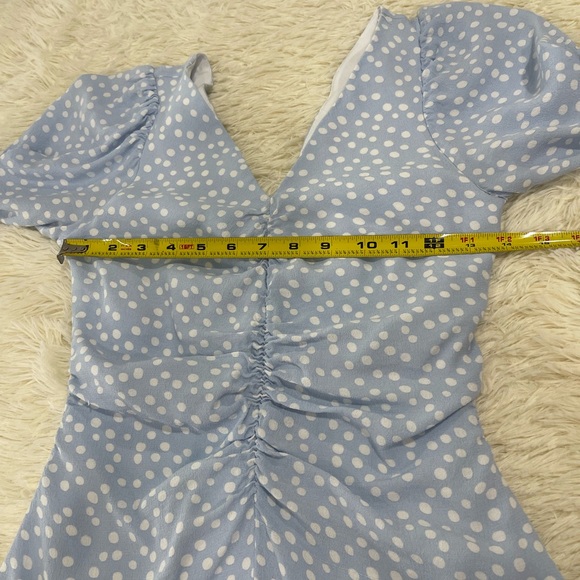 Zara Sky Blue Polka Dot Mini Dress - Picture 6 of 7